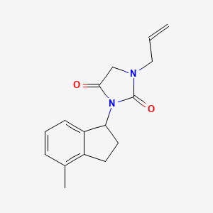 3-(4-methyl-2,3-dihydro-1H-inden-1-yl)-1-prop-2-enylimidazolidine-2,4-dione