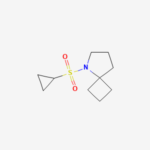 molecular formula C10H17NO2S B7360698 5-Cyclopropylsulfonyl-5-azaspiro[3.4]octane 