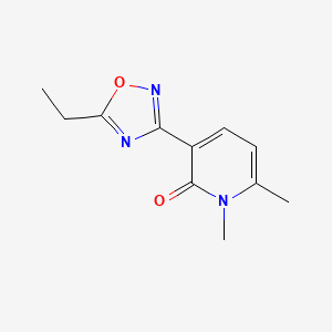 molecular formula C11H13N3O2 B7360702 3-(5-Ethyl-1,2,4-oxadiazol-3-yl)-1,6-dimethylpyridin-2-one 