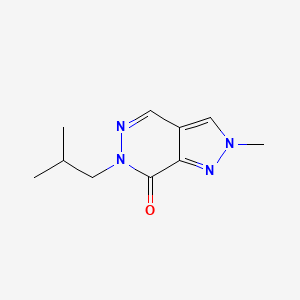 molecular formula C10H14N4O B7360729 2-Methyl-6-(2-methylpropyl)pyrazolo[3,4-d]pyridazin-7-one 