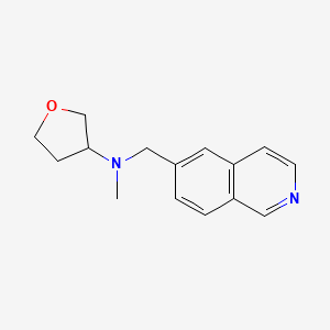 molecular formula C15H18N2O B7360734 N-(isoquinolin-6-ylmethyl)-N-methyloxolan-3-amine 