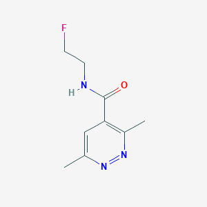 molecular formula C9H12FN3O B7360750 N-(2-fluoroethyl)-3,6-dimethylpyridazine-4-carboxamide 