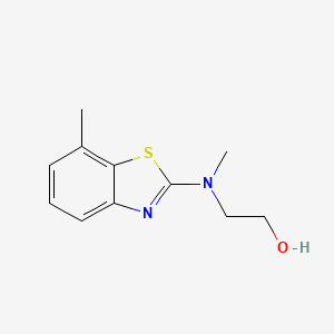 molecular formula C11H14N2OS B7360756 2-[Methyl-(7-methyl-1,3-benzothiazol-2-yl)amino]ethanol 