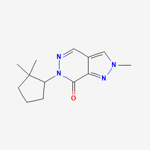 molecular formula C13H18N4O B7360772 6-(2,2-Dimethylcyclopentyl)-2-methylpyrazolo[3,4-d]pyridazin-7-one 