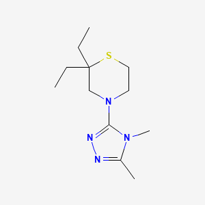 molecular formula C12H22N4S B7360774 4-(4,5-Dimethyl-1,2,4-triazol-3-yl)-2,2-diethylthiomorpholine 