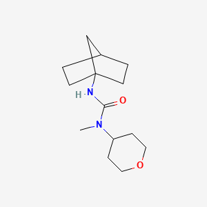 molecular formula C14H24N2O2 B7360780 3-(1-Bicyclo[2.2.1]heptanyl)-1-methyl-1-(oxan-4-yl)urea 