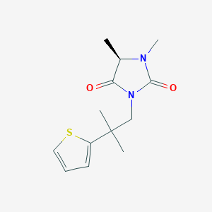 molecular formula C13H18N2O2S B7360799 (5R)-1,5-dimethyl-3-(2-methyl-2-thiophen-2-ylpropyl)imidazolidine-2,4-dione 