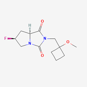 (6S,7aS)-6-fluoro-2-[(1-methoxycyclobutyl)methyl]-5,6,7,7a-tetrahydropyrrolo[1,2-c]imidazole-1,3-dione