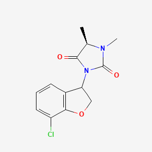 molecular formula C13H13ClN2O3 B7360815 (5R)-3-(7-chloro-2,3-dihydro-1-benzofuran-3-yl)-1,5-dimethylimidazolidine-2,4-dione 