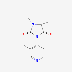 molecular formula C12H15N3O2 B7360819 1,5,5-Trimethyl-3-(3-methylpyridin-4-yl)imidazolidine-2,4-dione 