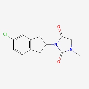 molecular formula C13H13ClN2O2 B7360844 3-(5-chloro-2,3-dihydro-1H-inden-2-yl)-1-methylimidazolidine-2,4-dione 