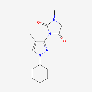 3-(1-Cyclohexyl-4-methylpyrazol-3-yl)-1-methylimidazolidine-2,4-dione