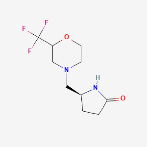 (5S)-5-[[2-(trifluoromethyl)morpholin-4-yl]methyl]pyrrolidin-2-one