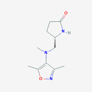 (5S)-5-[[(3,5-dimethyl-1,2-oxazol-4-yl)-methylamino]methyl]pyrrolidin-2-one