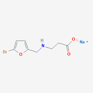 molecular formula C8H9BrNNaO3 B7365483 Sodium;3-[(5-bromofuran-2-yl)methylamino]propanoate 