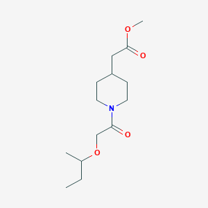 molecular formula C14H25NO4 B7366103 Methyl 2-[1-(2-butan-2-yloxyacetyl)piperidin-4-yl]acetate 