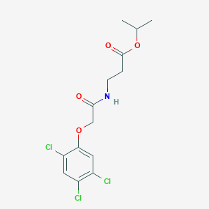 molecular formula C14H16Cl3NO4 B7366844 Propan-2-yl 3-[[2-(2,4,5-trichlorophenoxy)acetyl]amino]propanoate 