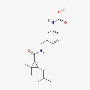 molecular formula C19H26N2O3 B7368813 methyl N-[3-[[[2,2-dimethyl-3-(2-methylprop-1-enyl)cyclopropanecarbonyl]amino]methyl]phenyl]carbamate 