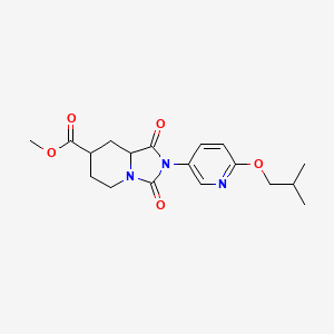 molecular formula C18H23N3O5 B7369161 methyl 2-[6-(2-methylpropoxy)pyridin-3-yl]-1,3-dioxo-6,7,8,8a-tetrahydro-5H-imidazo[1,5-a]pyridine-7-carboxylate 