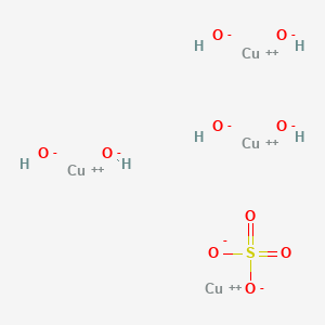 molecular formula Cu4H6O10S B073698 Basic copper sulfate CAS No. 1333-22-8