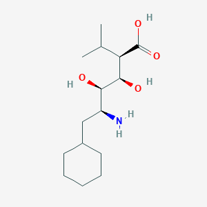 molecular formula C15H29NO4 B073713 5-Amino-6-cyclohexyl-3,4-dihydroxy-2-isopropyl-hexanoic acid CAS No. 1197-07-5