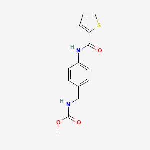 molecular formula C14H14N2O3S B7371572 methyl N-[[4-(thiophene-2-carbonylamino)phenyl]methyl]carbamate 