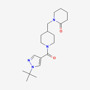 1-[[1-(1-Tert-butylpyrazole-4-carbonyl)piperidin-4-yl]methyl]piperidin-2-one