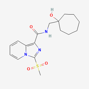 N-[(1-hydroxycycloheptyl)methyl]-3-methylsulfonylimidazo[1,5-a]pyridine-1-carboxamide