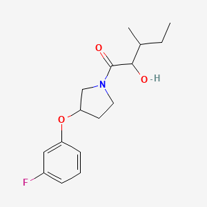 1-[3-(3-Fluorophenoxy)pyrrolidin-1-yl]-2-hydroxy-3-methylpentan-1-one