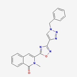 3-[3-(1-Benzyltriazol-4-yl)-1,2,4-oxadiazol-5-yl]-2-methylisoquinolin-1-one