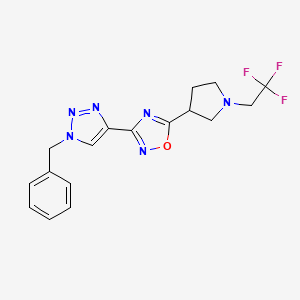 3-(1-Benzyltriazol-4-yl)-5-[1-(2,2,2-trifluoroethyl)pyrrolidin-3-yl]-1,2,4-oxadiazole