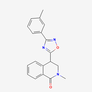 2-Methyl-4-[3-(3-methylphenyl)-1,2,4-oxadiazol-5-yl]-3,4-dihydroisoquinolin-1-one