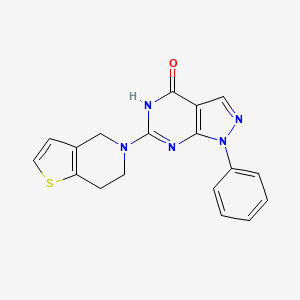 6-(6,7-dihydro-4H-thieno[3,2-c]pyridin-5-yl)-1-phenyl-5H-pyrazolo[3,4-d]pyrimidin-4-one