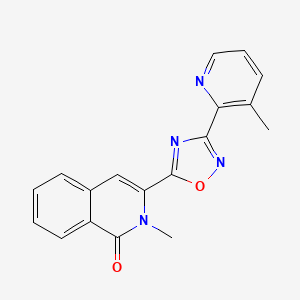 2-Methyl-3-[3-(3-methylpyridin-2-yl)-1,2,4-oxadiazol-5-yl]isoquinolin-1-one