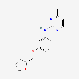 4-methyl-N-[3-(oxolan-2-ylmethoxy)phenyl]pyrimidin-2-amine