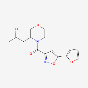 1-[4-[5-(Furan-2-yl)-1,2-oxazole-3-carbonyl]morpholin-3-yl]propan-2-one