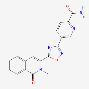 5-[5-(2-Methyl-1-oxoisoquinolin-3-yl)-1,2,4-oxadiazol-3-yl]pyridine-2-carboxamide