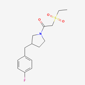 2-Ethylsulfonyl-1-[3-[(4-fluorophenyl)methyl]pyrrolidin-1-yl]ethanone