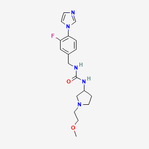 1-[(3-Fluoro-4-imidazol-1-ylphenyl)methyl]-3-[1-(2-methoxyethyl)pyrrolidin-3-yl]urea