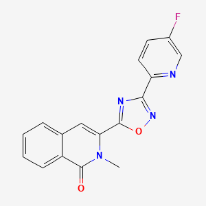 3-[3-(5-Fluoropyridin-2-yl)-1,2,4-oxadiazol-5-yl]-2-methylisoquinolin-1-one