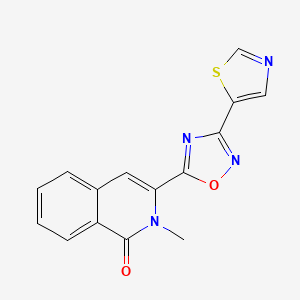 2-Methyl-3-[3-(1,3-thiazol-5-yl)-1,2,4-oxadiazol-5-yl]isoquinolin-1-one