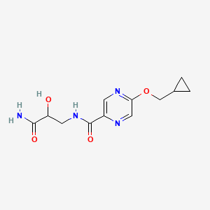 N-(3-amino-2-hydroxy-3-oxopropyl)-5-(cyclopropylmethoxy)pyrazine-2-carboxamide