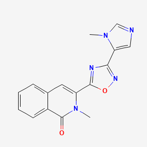 2-Methyl-3-[3-(3-methylimidazol-4-yl)-1,2,4-oxadiazol-5-yl]isoquinolin-1-one