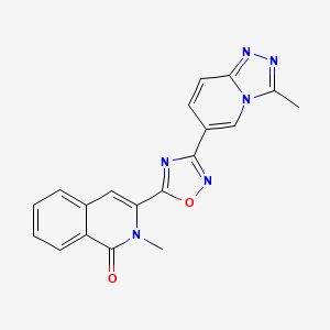 2-Methyl-3-[3-(3-methyl-[1,2,4]triazolo[4,3-a]pyridin-6-yl)-1,2,4-oxadiazol-5-yl]isoquinolin-1-one