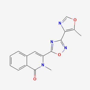 2-Methyl-3-[3-(5-methyl-1,3-oxazol-4-yl)-1,2,4-oxadiazol-5-yl]isoquinolin-1-one