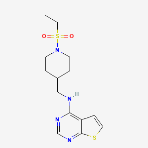 N-[(1-ethylsulfonylpiperidin-4-yl)methyl]thieno[2,3-d]pyrimidin-4-amine