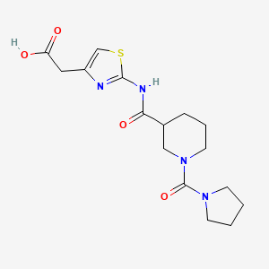 2-[2-[[1-(Pyrrolidine-1-carbonyl)piperidine-3-carbonyl]amino]-1,3-thiazol-4-yl]acetic acid