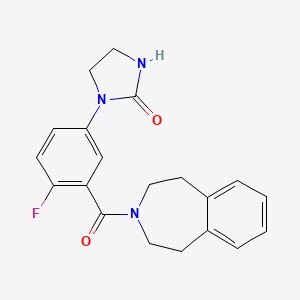 1-[4-Fluoro-3-(1,2,4,5-tetrahydro-3-benzazepine-3-carbonyl)phenyl]imidazolidin-2-one