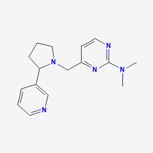 N,N-dimethyl-4-[(2-pyridin-3-ylpyrrolidin-1-yl)methyl]pyrimidin-2-amine