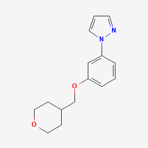 1-[3-(Oxan-4-ylmethoxy)phenyl]pyrazole